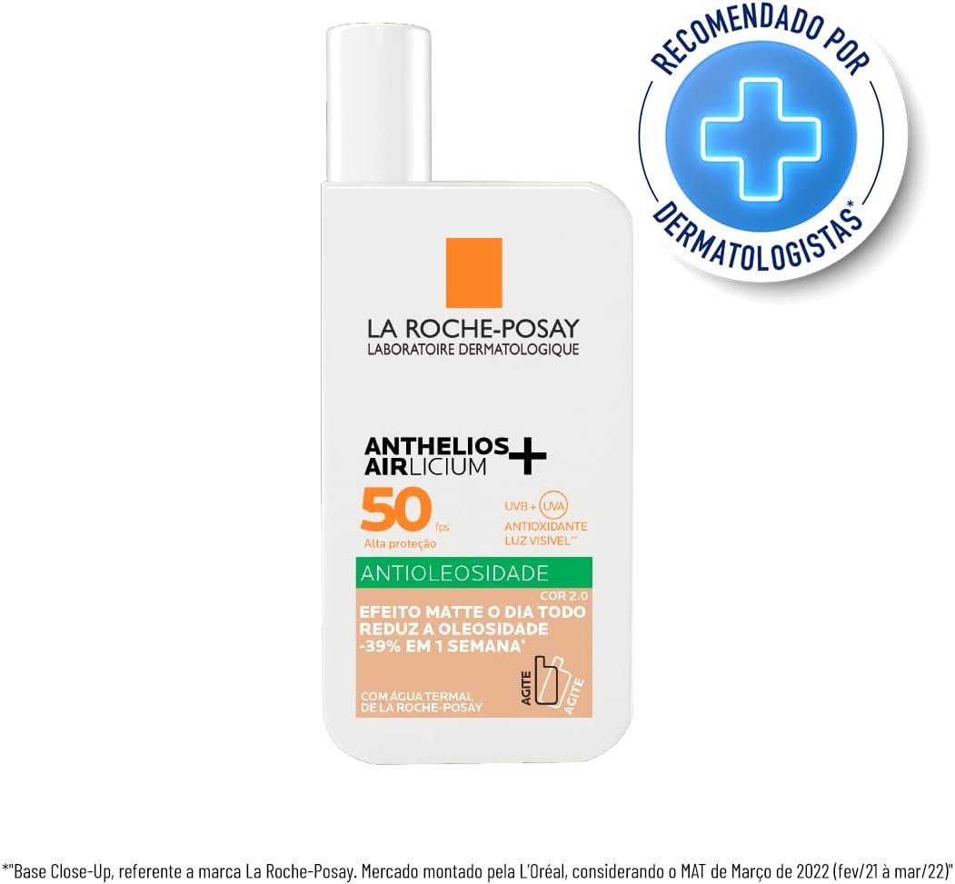 La Roche-Posay, Anthelios Airlicium, Protetor Solar Facial Antioleosidade com cor, 40g - Image 2