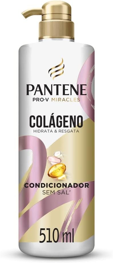 Condicionador Pantene Colágeno Hidrata e Resgata 510ml, Rosa