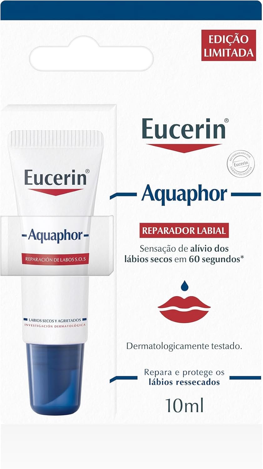 EUCERIN Aquaphor Reparador Labial 10ml - Repara e protege os lábios ressecados